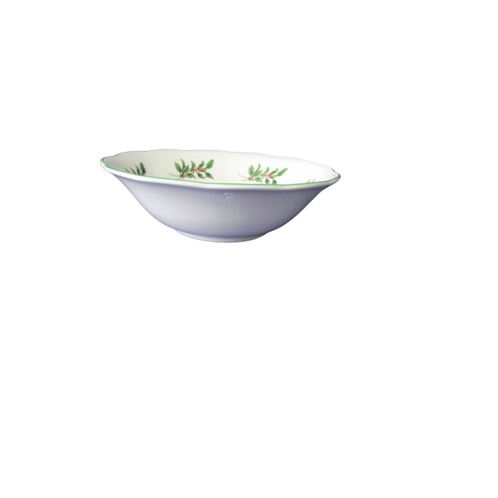 Chip and Dip Tray Happy Holidays Christmas Vintage Tree Pattern  Nikko Japan - Picture 8 of 13